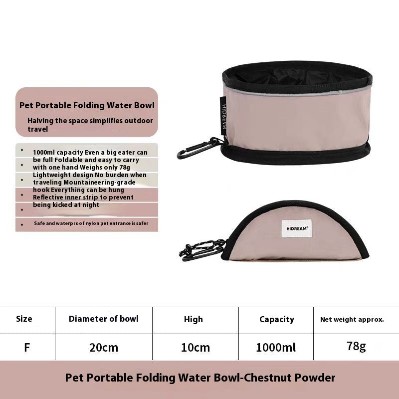 Portable Folding Pet Travel Bowl – Collapsible Water & Food Bowl for Dogs and Cats