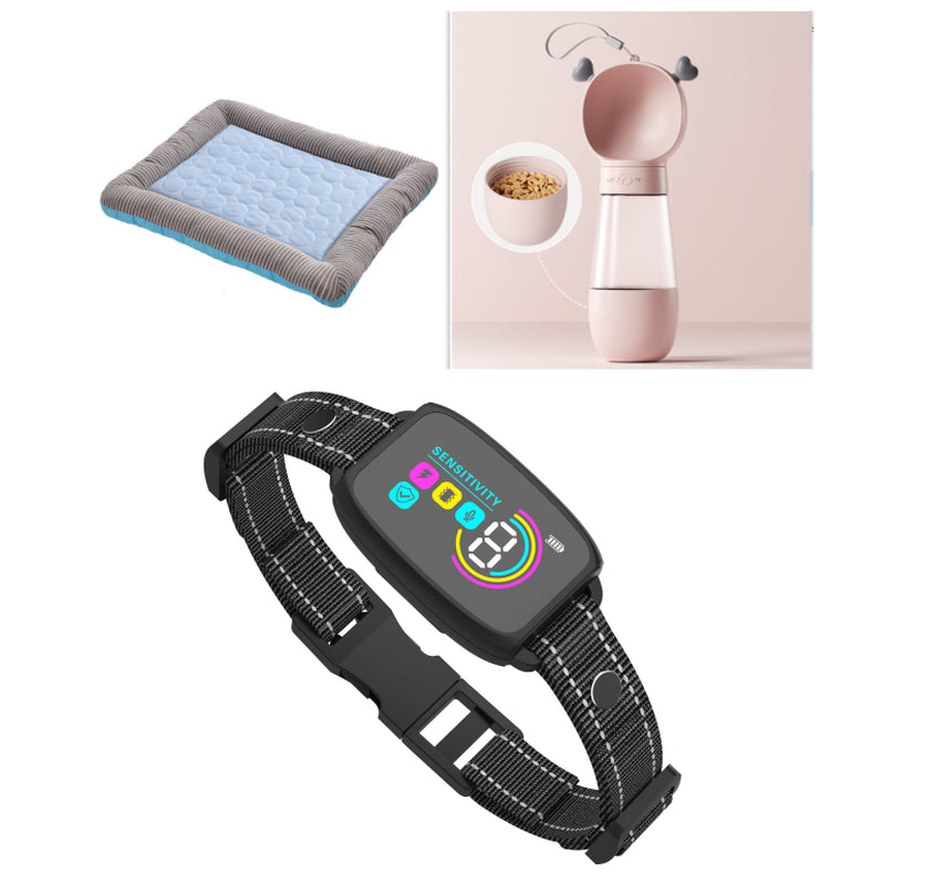 Smart Anti-Bark Dog Collar – Rechargeable Training Collar with AI Detection & HD Display
