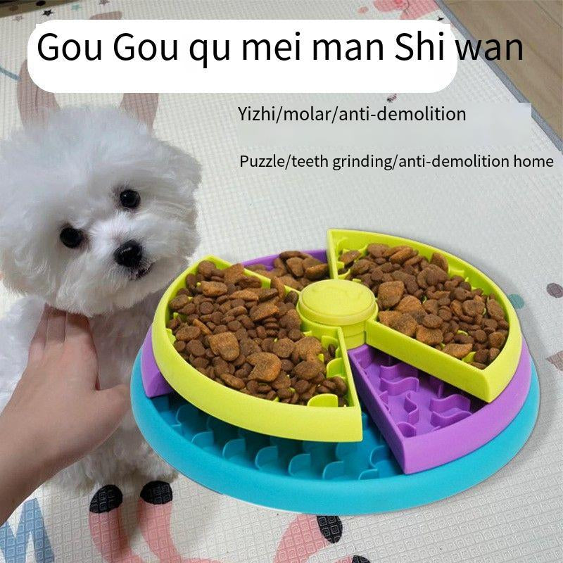 3-Layer Rotating Slow Feeder Bowl – Anti-Choking Puzzle Game for Cats & Dogs