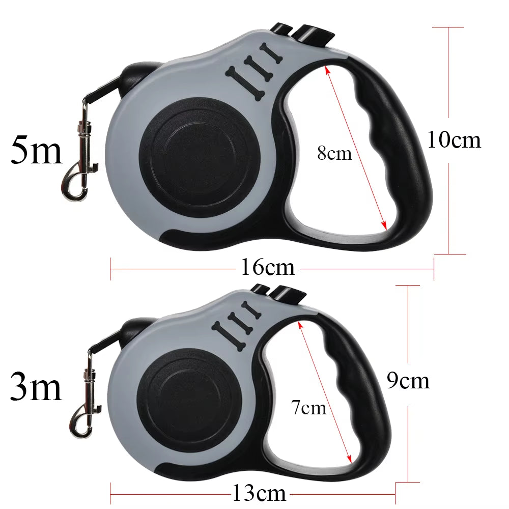 Retractable Dog Leash 3M / 5M – Durable Nylon Automatic Pet Lead