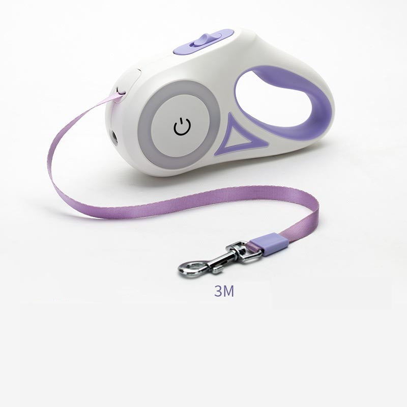 Retractable Dog Leash with Collar – Automatic One-Button Control Pet Walking Lead
