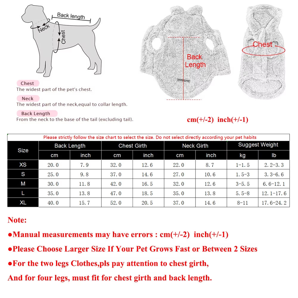 Pet Hoodie Coat – Warm Fleece Jacket for Cats & Small Dogs