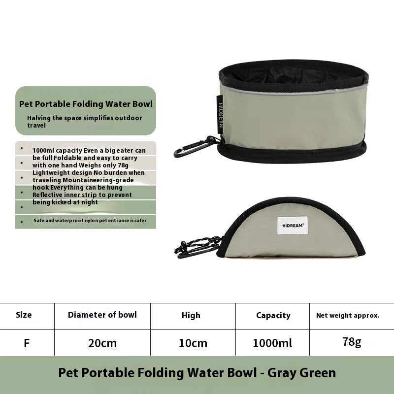 Portable Folding Pet Travel Bowl – Collapsible Water & Food Bowl for Dogs and Cats