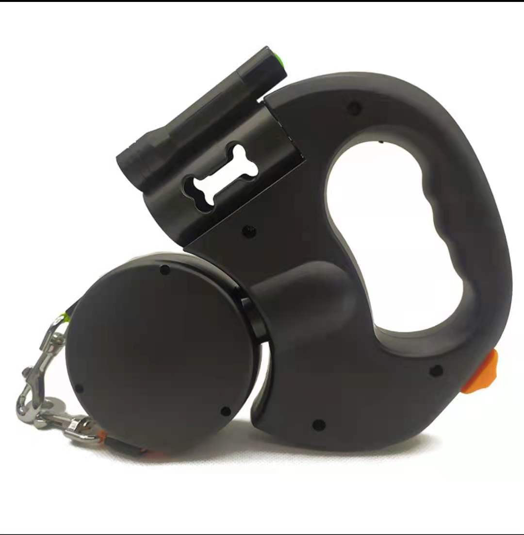 Dual Retractable Dog Leash with Light – 360° Anti-Tangle Walking Lead for 2 Dogs