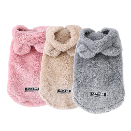 Pet Hoodie Coat – Warm Fleece Jacket for Cats & Small Dogs