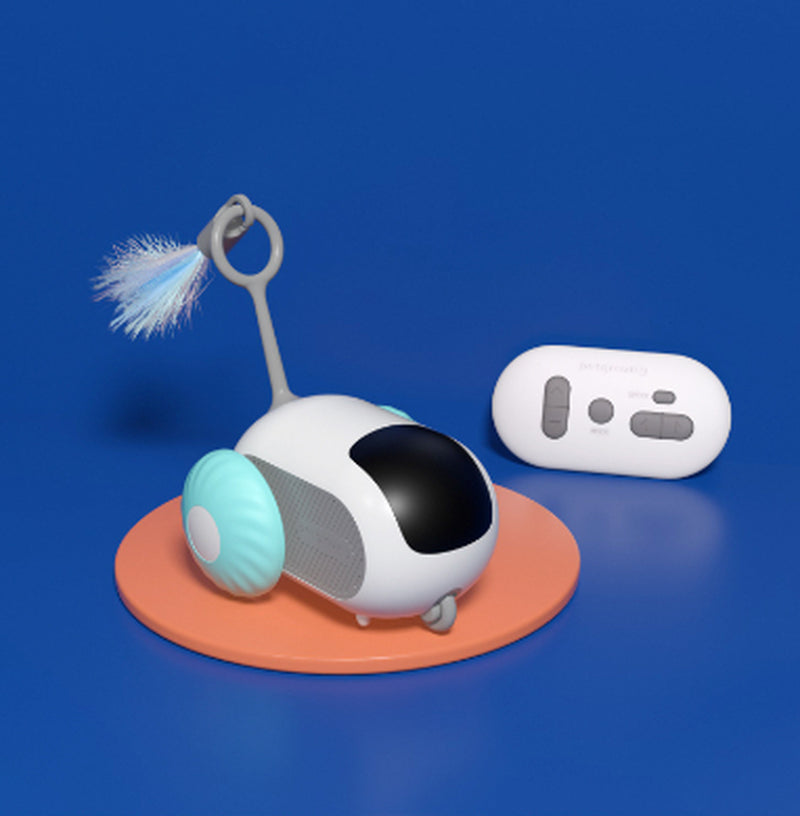 Remote Control Interactive Cat Car Toy – USB Rechargeable Smart Self-Moving Cat Toy