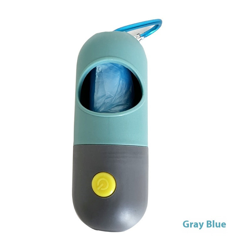 LED Pet Waste Bag Dispenser – Portable Dog Poop Bag Holder with Built-In Light