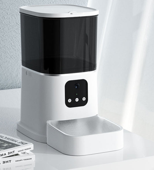 Smart Automatic Pet Feeder with WiFi, App Control & Voice Recorder – 6L Food Dispenser for Cats & Dogs