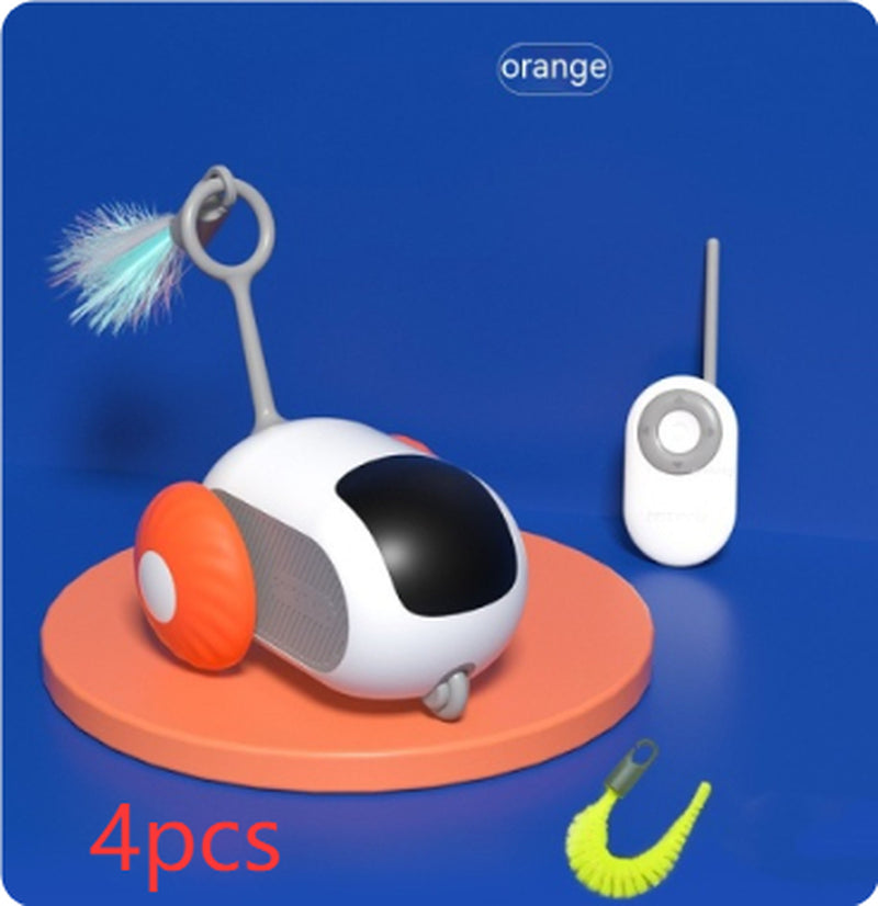 Remote Control Interactive Cat Car Toy – USB Rechargeable Smart Self-Moving Cat Toy