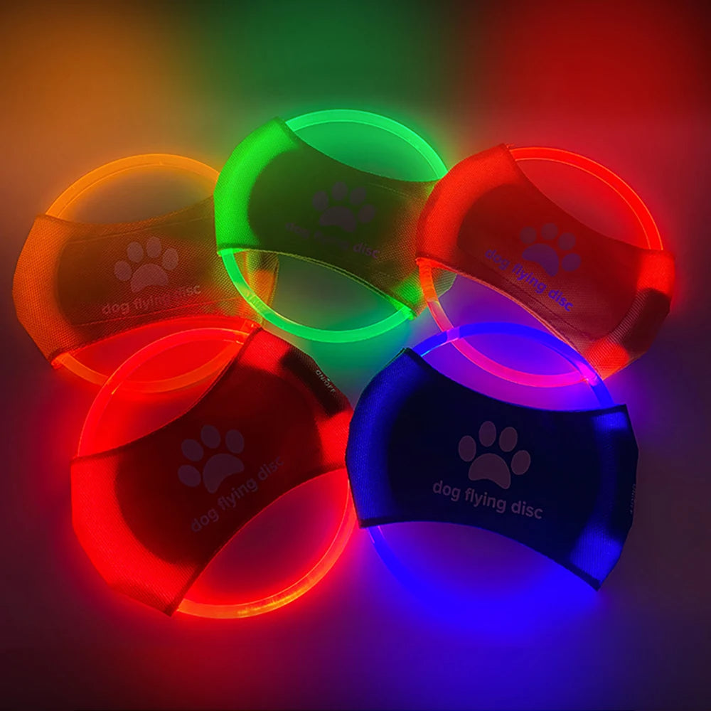 LED Light-Up Dog Flying Disc – Rechargeable Interactive Fetch Toy
